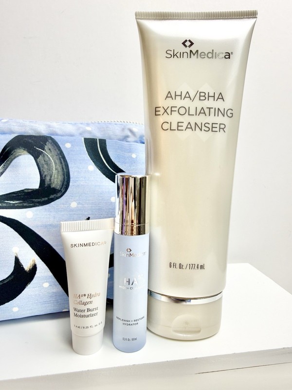 SkinMedica Dewy, Refreshed Skin Set -Cleanser, Hydrator, Moisturizer & Bag -NWOT gallery