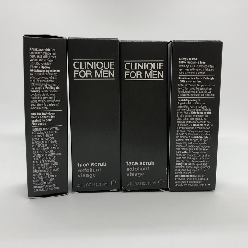 NEW 4x CLINIQUE FOR MEN FACE SCRUB FOR MEN 0.5 Oz / 15 ml TRAVEL SIZE gallery