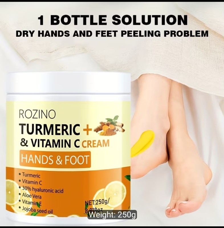 Tumeric & Vitamin C Cream For Hand & Feet Moisturizing Repairs 250g gallery