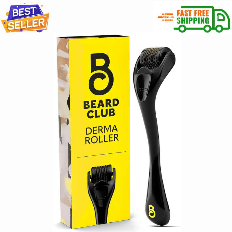 The Beard Club Derma Roller for Face, Body and Scalp – Microneedling Roller for