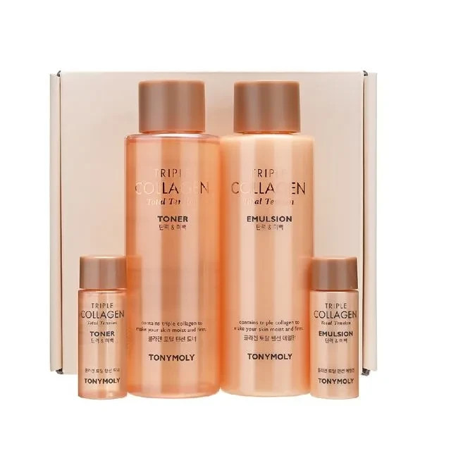 TONYMOLY Triple Collagen Total Tension Set 2pcs Toner & Emulsion Skincare USA gallery