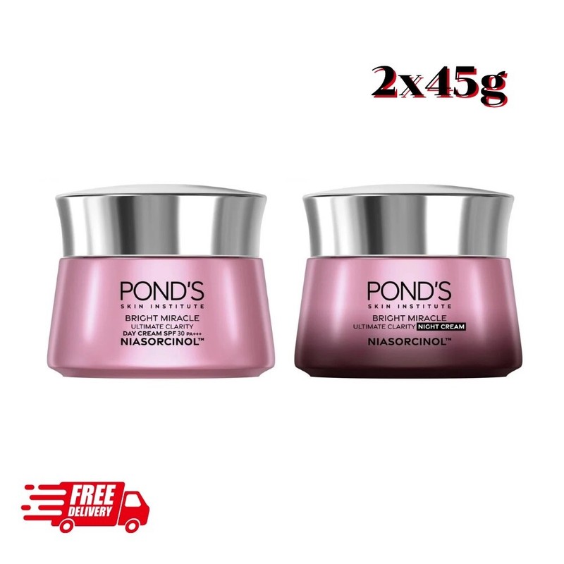 Pond’s Bright Miracle Set,Day Cream 45g + Night Cream 45g