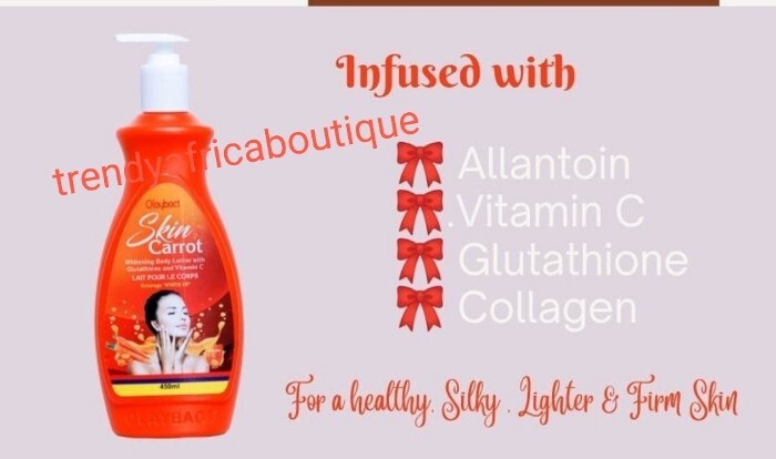 Olaybact SKin CARROT body Lotion With Collagen, Vitamin C Glowing Skin 450ml 👌 gallery