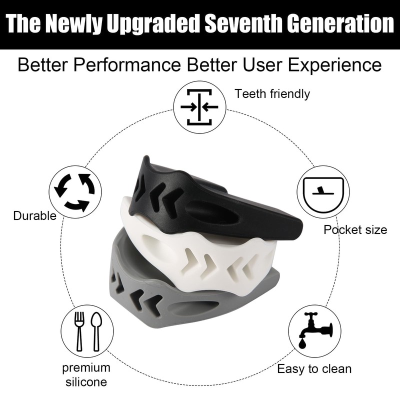 Jaw Trainer-Jawline Exerciser for Men & Women|3 Resistance white black grey gallery