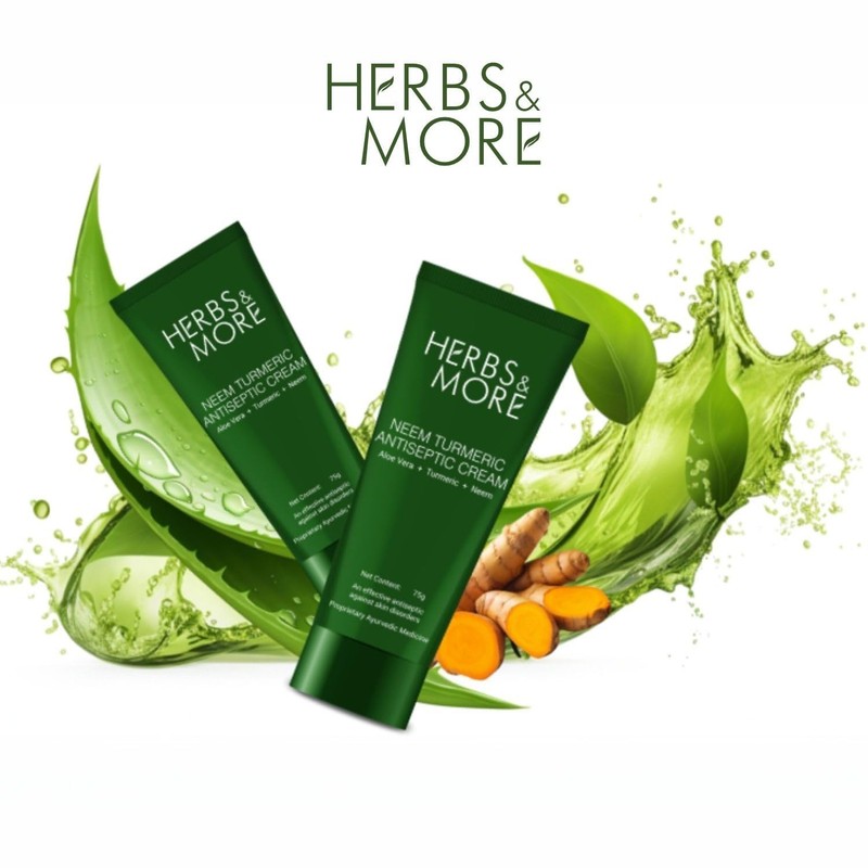 Herbs & More Neem Turmeric Antiseptic Cream | 75g (Pack of 2) gallery