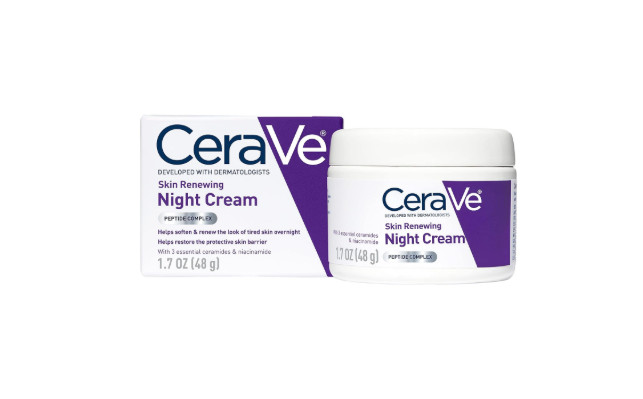 CeraVe Skin Renewing Night Cream Niacinamide, Peptide Complex Moisturizer 1.7 oz