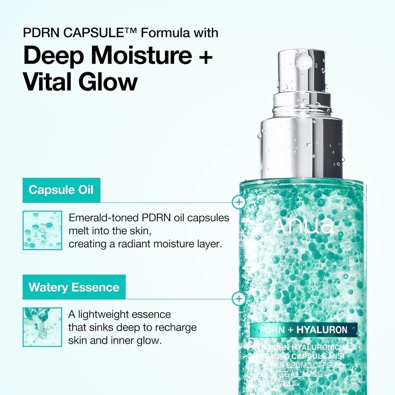 Anua PDRN Collagen Glow Facial Serum Spray, Hydrating Face Mist, Hyaluronic Acid gallery