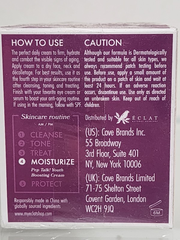 Eclat Natural Skincare Pep Talk Youth Boosting Cream 1.7 fl oz NIB Free🚗Shippi gallery