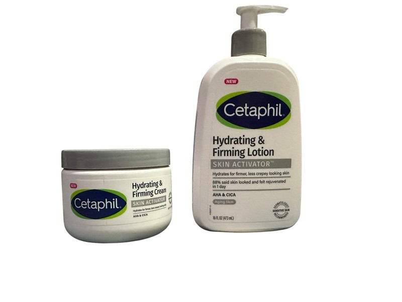 Cetaphil Skin Activator Hydrating Firming Body Cream 12oz Lotion 16oz AHA CICA