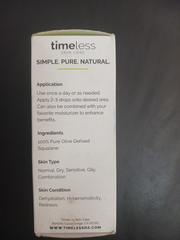 ( 1 ) Timeless SQUALENE OIL • 100% PURE Olive Derived 1 fl oz Damaged Box gallery