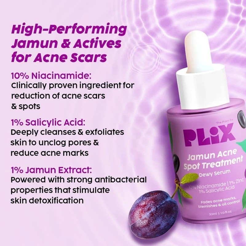 The Plant Fix Plix 10% Niacinamide Jamun Face Serum 30ml Pack Of 2 For Unisex gallery