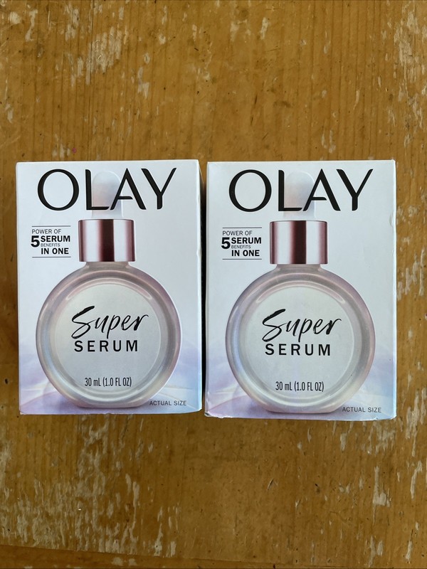 2 Pack Olay Super Serum 5 in 1 Benefit Face Serum – 1 fl oz Each New