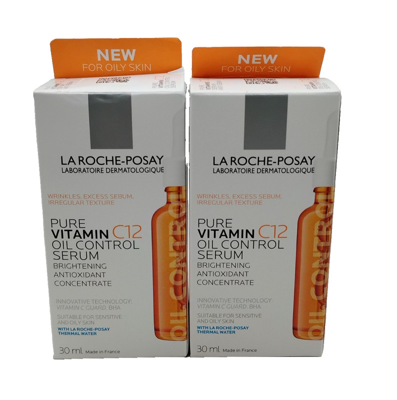2X! NEW! La Roche Posay Pure Vitamin C12 Oil Control Serum 30ml