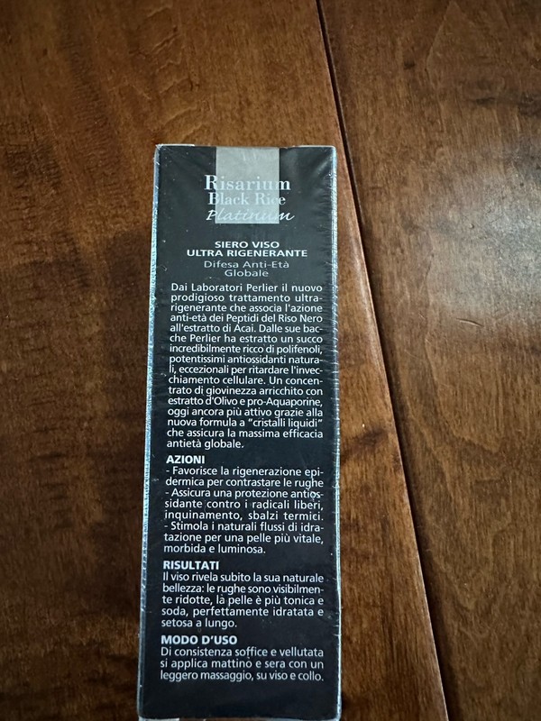 Perlier Black Rice Platinum Face Serum Ultra-Renewing Anti Aging 1oz New Sealed gallery