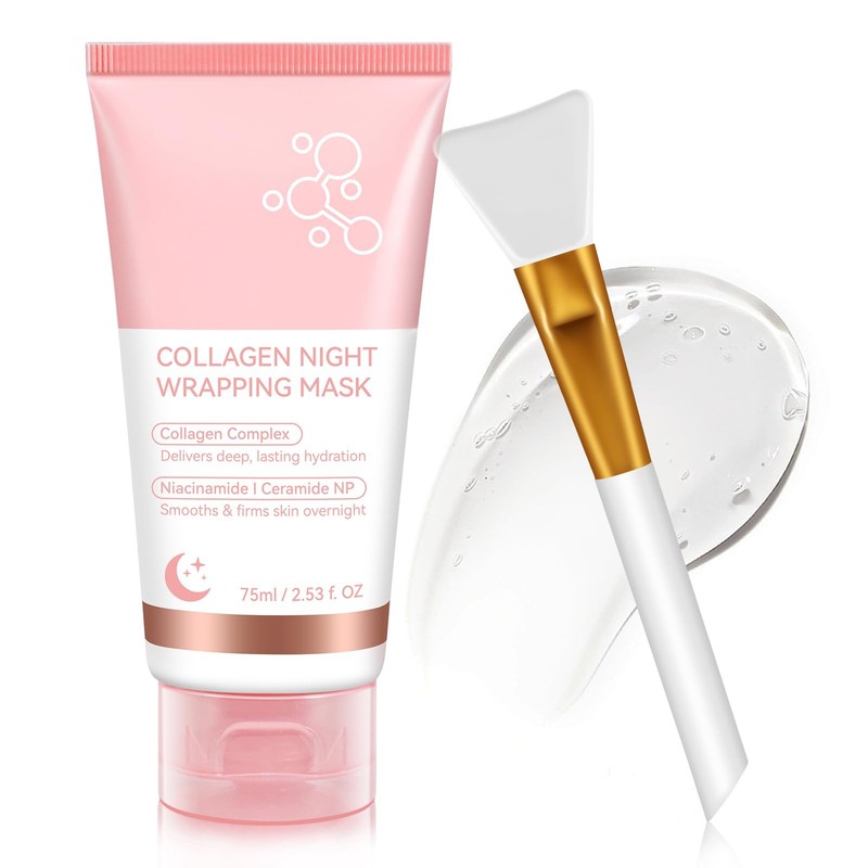 Collagen Night Wrapping Mask, Collagen Face Mask, Collagen Sleeping Mask, Col…