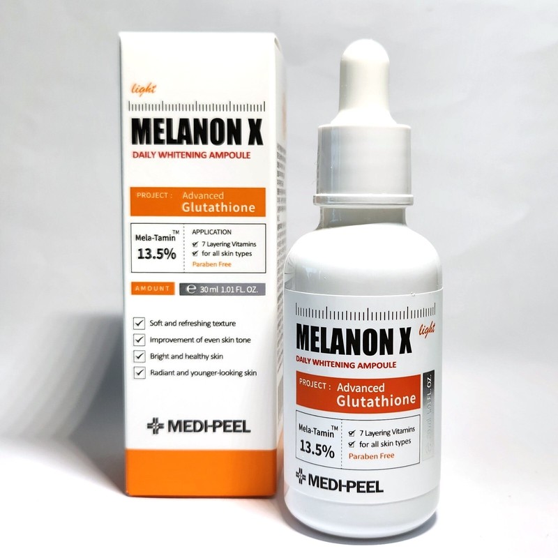 Medi Peel Melanon X Ampoule Light 30ml Whitening Moisturizer Tone-Up K-Beauty