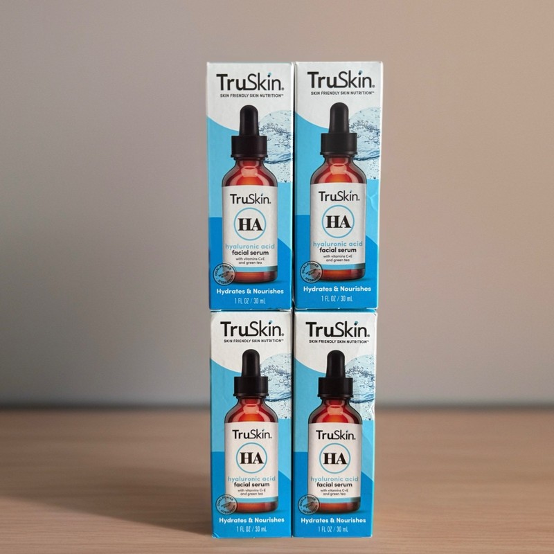 4x TruSkin Hyaluronic Acid Facial Serum, 1.0fl oz Vitamins C + E & Green Tea New