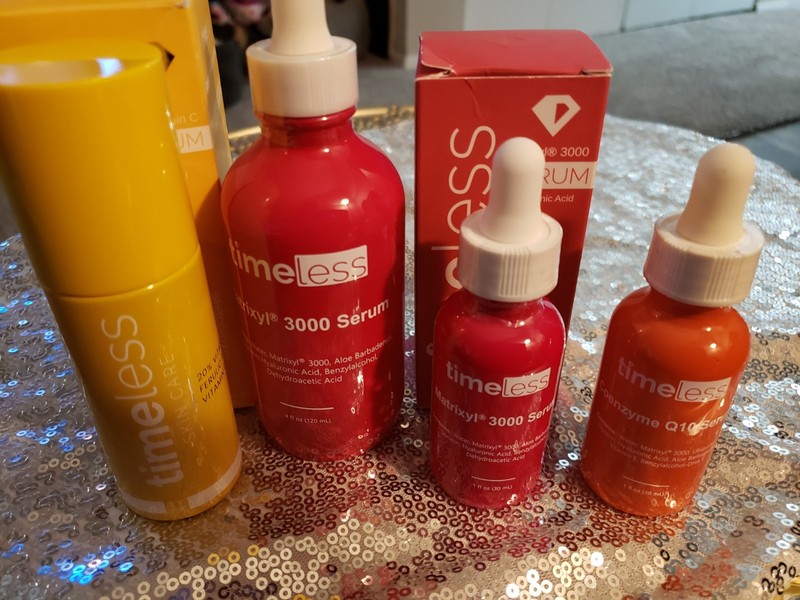 Lot of 4 Timeless, two Matrixyl 3000, one 20 Vit C Serum, and one Coenzyme Q10