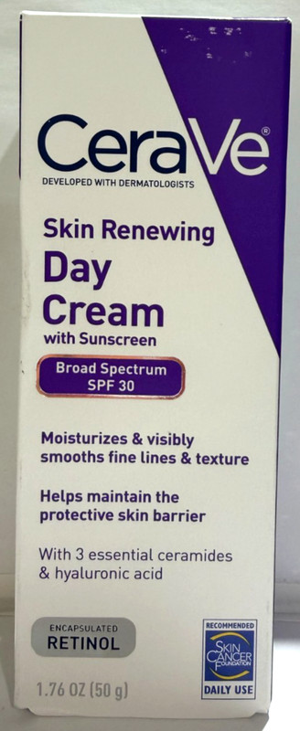CeraVe Skin Renewing Day Cream SPF 30 1.76 oz Exp 03/2028+
