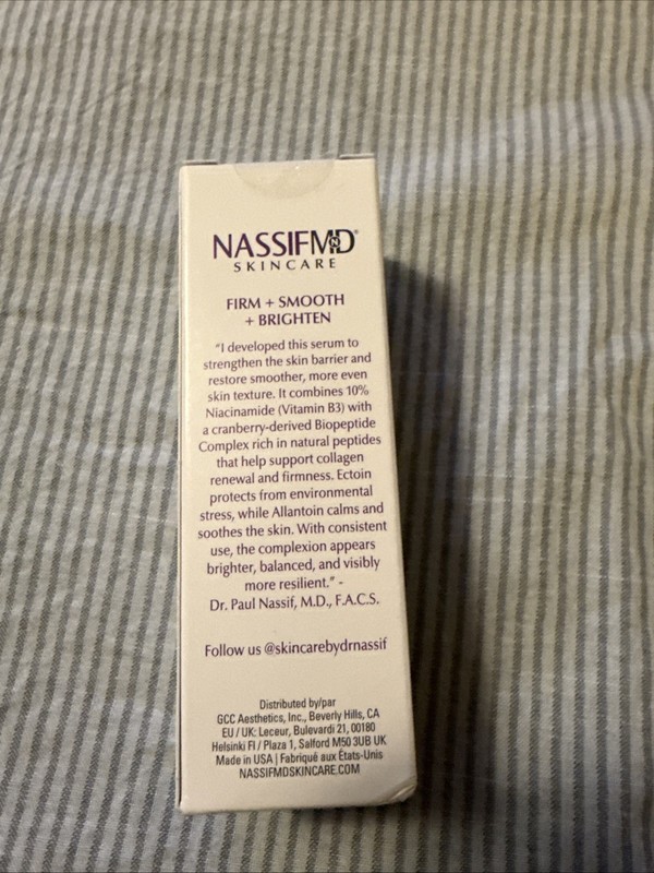 Nassif MD Firm & Smooth Niacinamide Biopeptide Serum 1 fl oz New In SEALED Box gallery