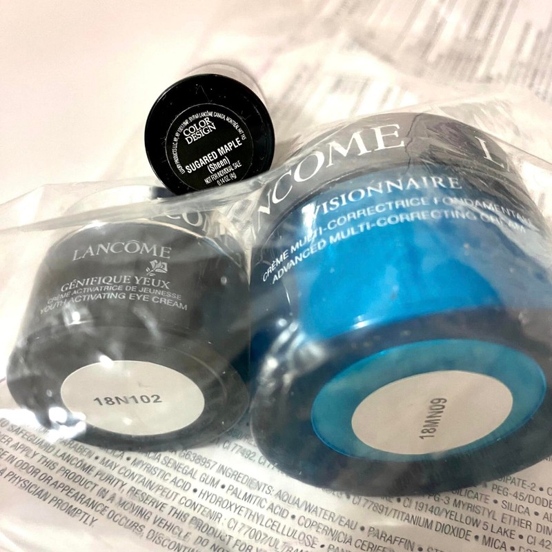 NEW, UNUSED Lancome Visionnaire, Genifique Yeux, Lipstick in Sugared Maple