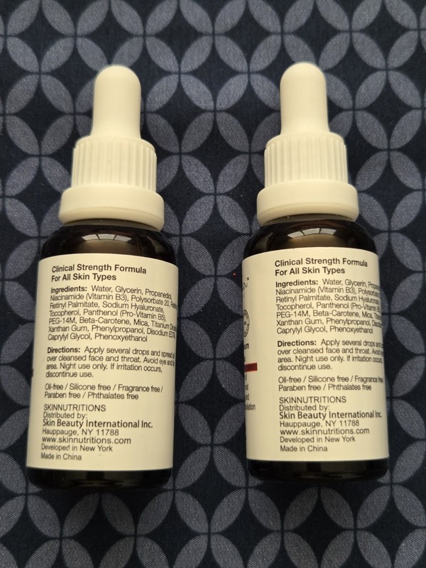 Skin Nutrition Botanicals 2 Piece Double Strength Retinol Night Repair Serum NEW gallery