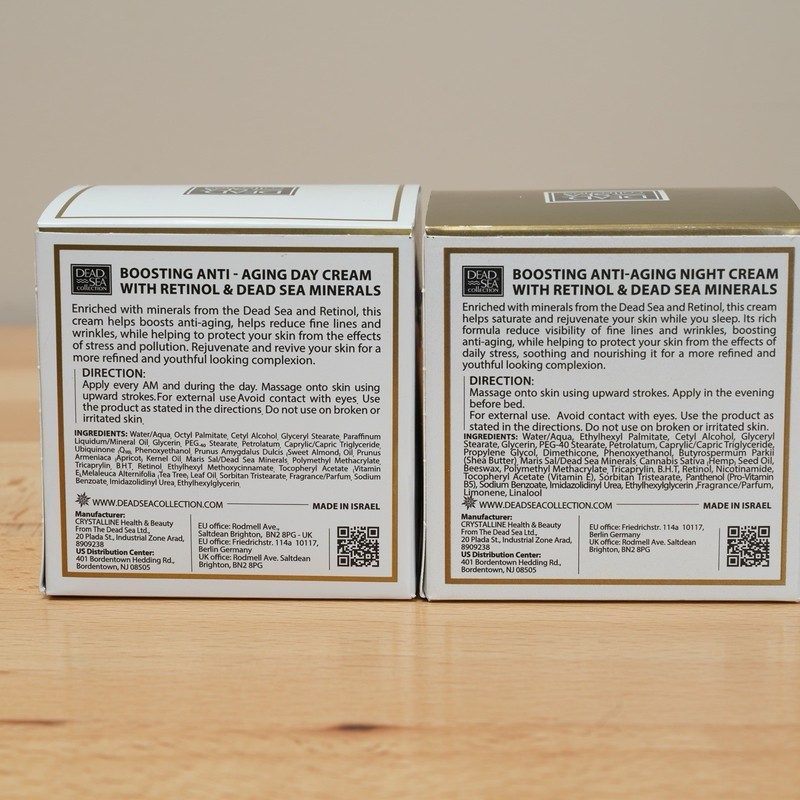 Dead Sea Collection Retinol Night & Day Cream Set Anti-Aging Face Moisturizer gallery