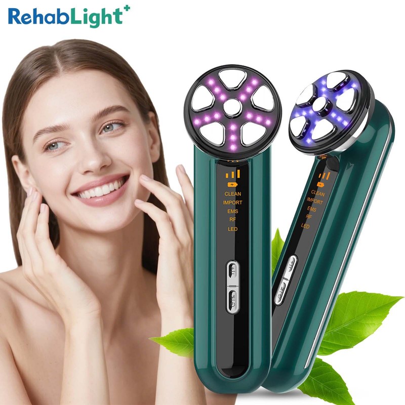 Multi Functional Face Massager RF Tightening LED Glowing Light Therapy Wand