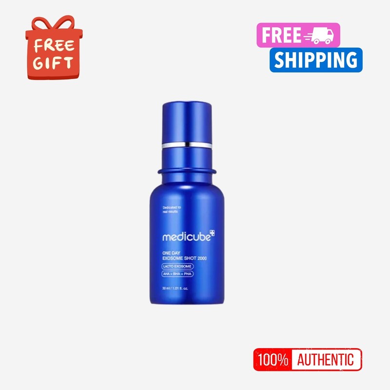 MEDICUBE One Day Exosome Shot Pore Ampoule 2000-US SELLER, FREE GIFT