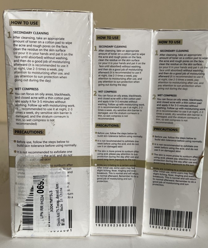 3 Glycolic Acid 7% Toning Solution (1 Pk 8 oz & 2 Pk 3.38 Oz Each) DISTRESSED PK gallery