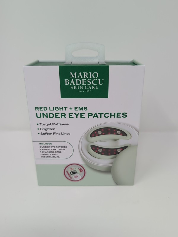 Mario Badescu Under Eye Patches Red Light + EMS Therapy Microcurrent NEW Sealed