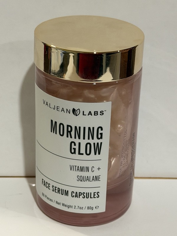 VALJEAN LABS – Morning Glow Face Serum Capsules – Vitamin C + Squalane – 2.7 oz