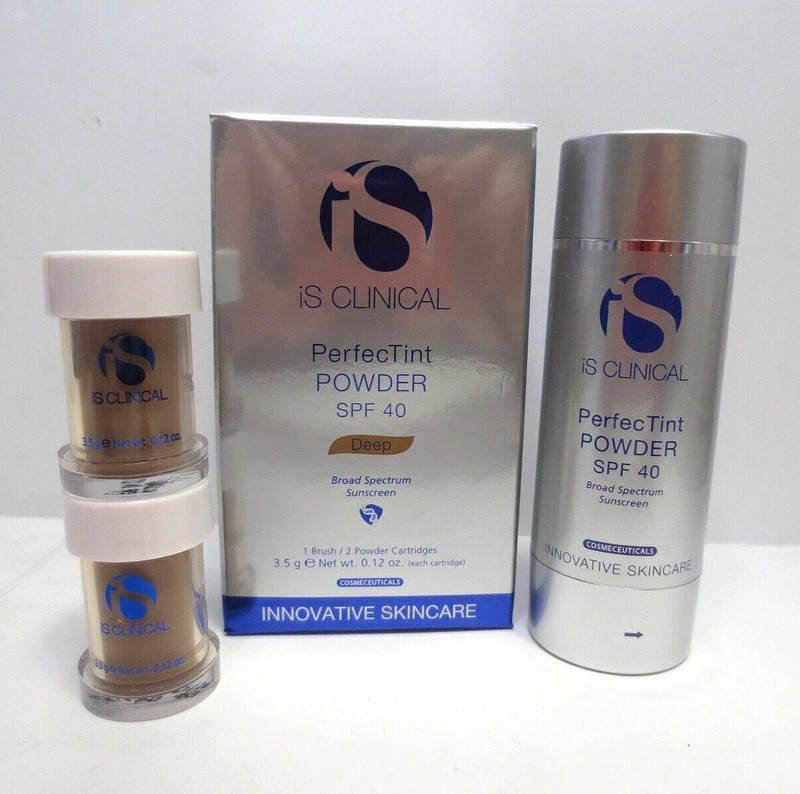 IS CLINICAL – PERFECTINT POWDER SPF 40 – DEEP – 100g / 3.5OZ (NIB)