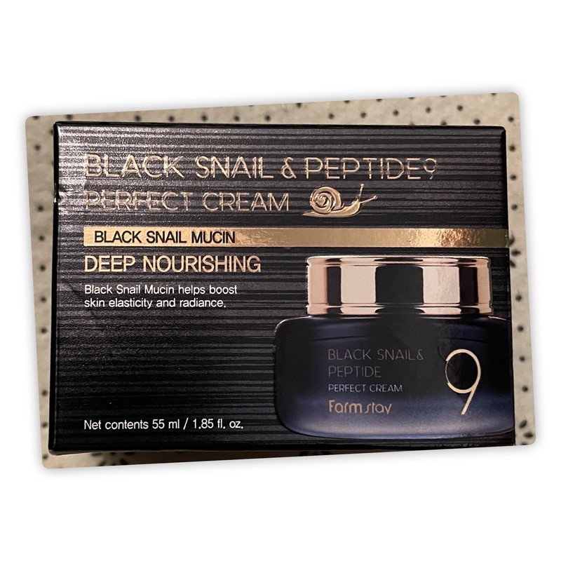 Farmstay Black Snail & Peptide9 Perfect Cream (Brightening), 55ml/1.85fl. oz.