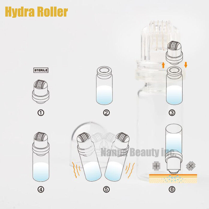 64 Needles Titanium Hydra MTS Derma Roller Skin Therapy Wrinkle Removal System gallery