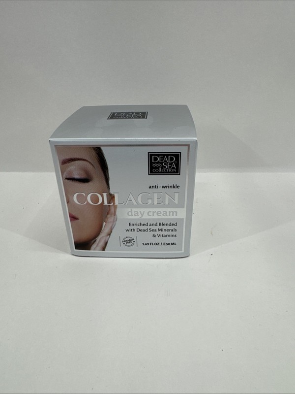 Dead Sea Collagen Day Cream 1.69oz Anti-Aging Firming Wrinkle Reducing Hydrating