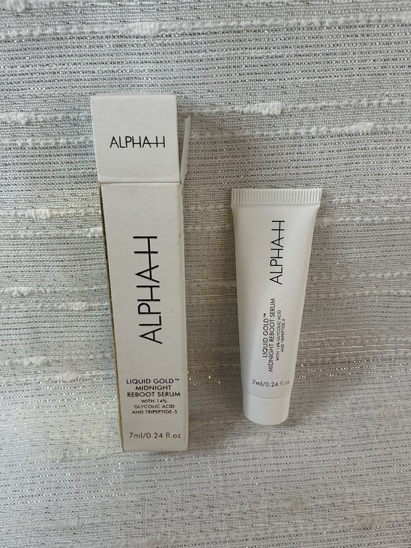 Alpha-H Liquid Gold Midnight Reboot Serum 14% Glycolic Acid 0.24oz Travel Size