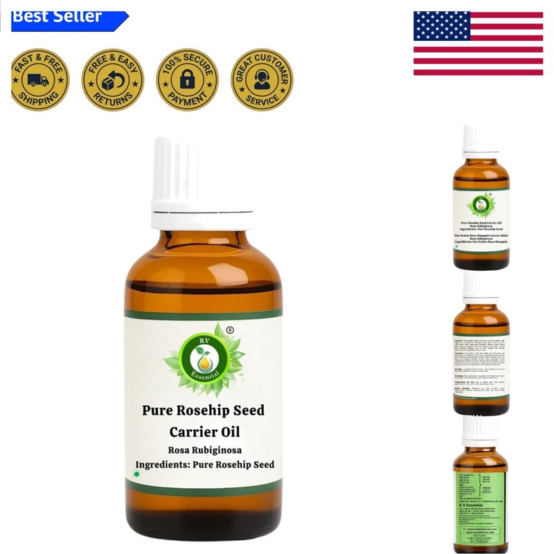 100% Pure Rosehip Seed Oil | Rosa Rubiginosa | Hydrating Skin and Hair Care