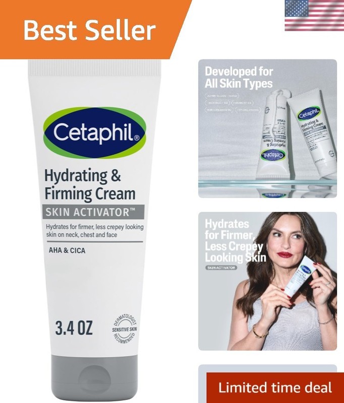 Hydrating & Firming CICA Cream for Aging Skin – 3.4 oz Tube, Unscented & Gentle
