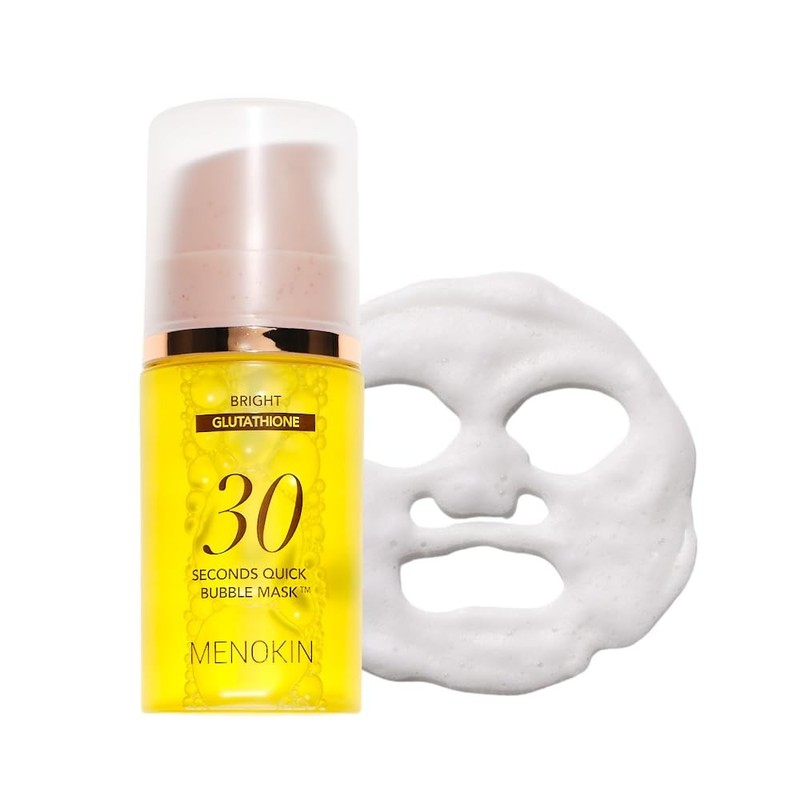 MENOKIN 30 Seconds Quick Bubble Mask BRIGHT Vitamin C Glutathione & Niacinam…