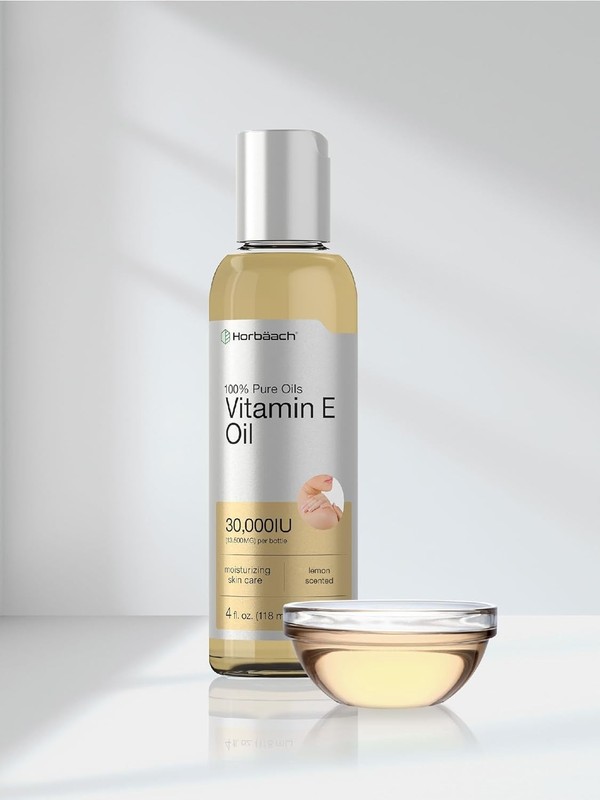 Horbäach Vitamin E Oil For Skin and Face | 30,000 IU | 4 fl oz | 100% Pure Oils. gallery