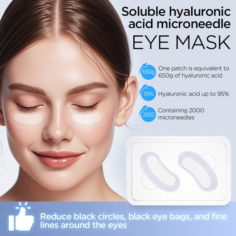 1-100Pairs Micro-needle Eye Patch Hyaluronic Acid Anti-wrinkle Remove Fine Lines gallery