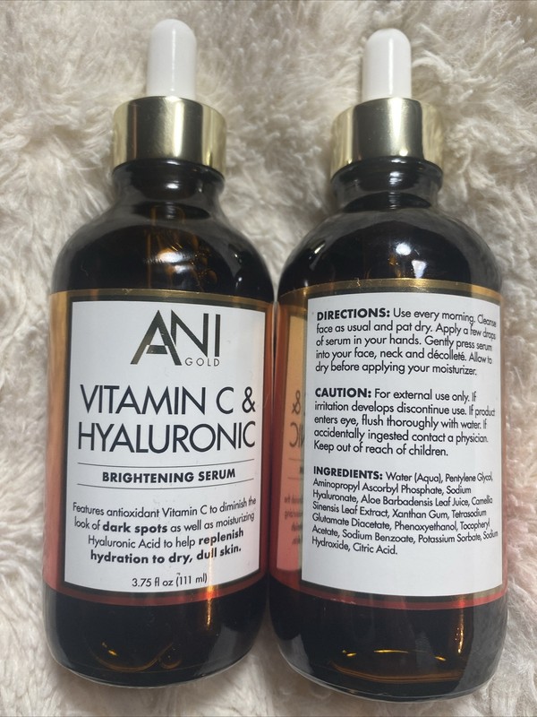 ANI Gold Vitamin C & Hyaluronic Acid Brigthening Serum 3.75 fl oz