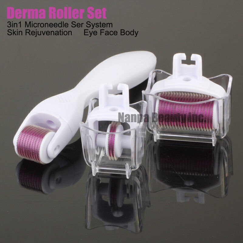3 in 1 Derma Roller Set Micro Pin System Face Body Acne Scars Wrinkles Removal gallery