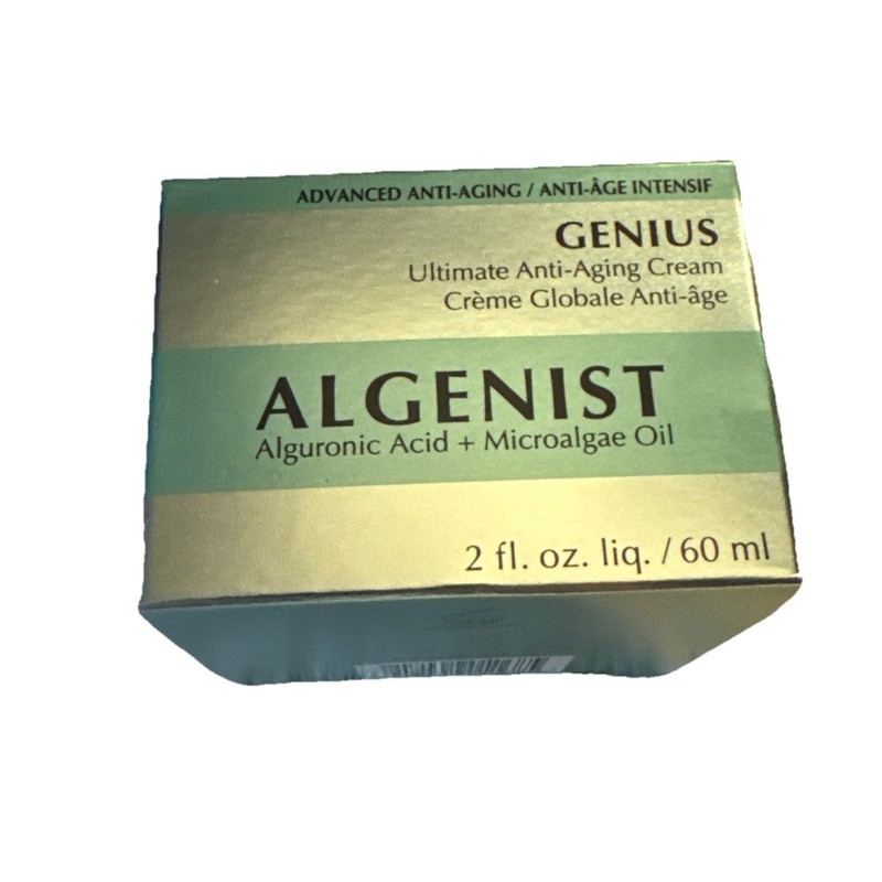 Algenist Genius Anti-Aging Cream 2oz Alguronic Acid Microalgae Oil Moisturizer