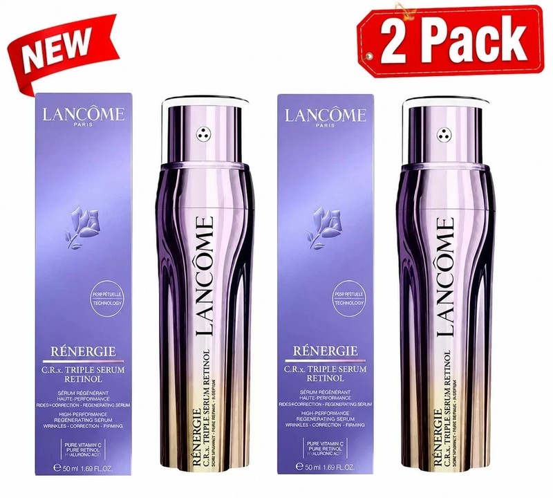 pack of 2 Lancôme Rénergie C.R.x Triple Serum Retinol 50ml 1.7oz Face Serum NIB