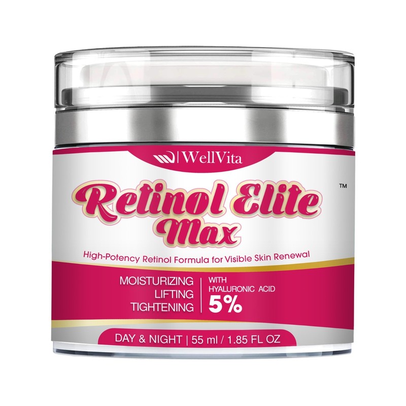 Retinol Collagen, Retinol & Hyaluronic Acid Cream AntiAging Face Moisturize 55ML
