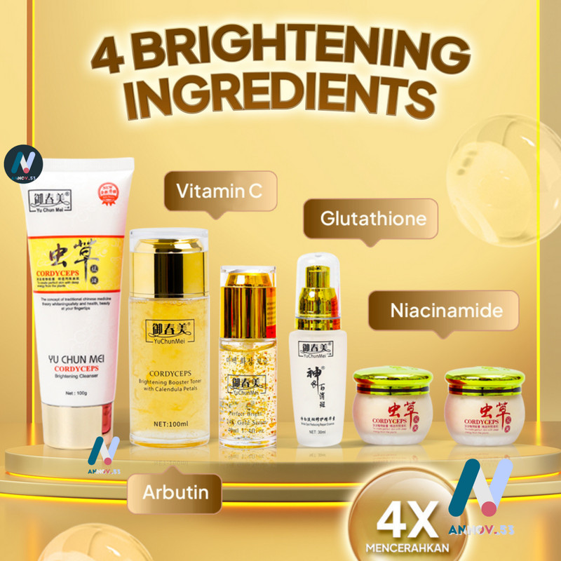 YU CHUN MEI SET 6 Anti-Aging Bright Collagen Castor Oil Ginseng Acne Moist Glow gallery