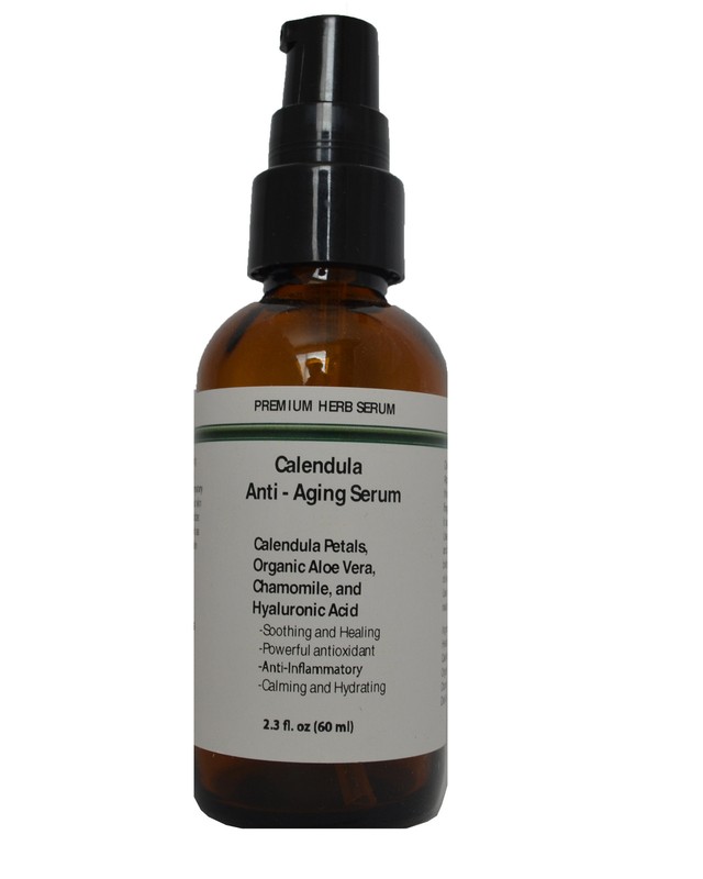 Anti Aging Serum with Calendula,Aloe Vera,Chamomile and Hyaluronic Acid 2.3 oz