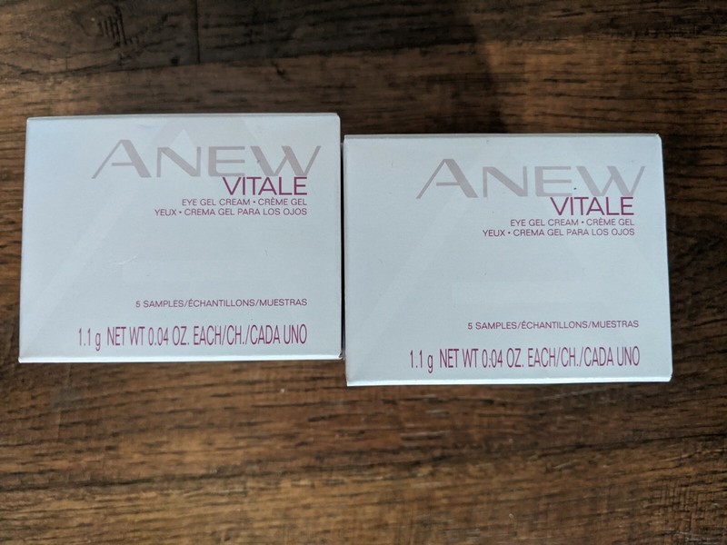 10 box~Avon Anew~Vitale Eye Gel Cream~50 Samples~Travel~New~ (55g 2oz total)